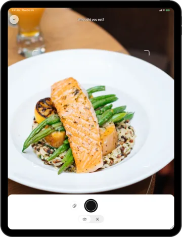 Meal photo in AI Calorie Count on an iPad