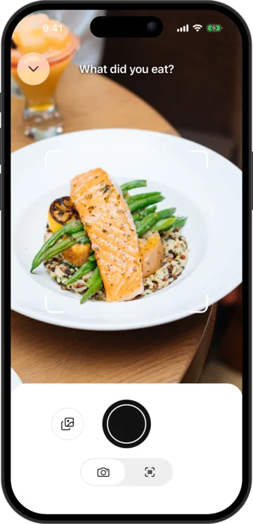Meal photo in AI Calorie Count on an iPhone